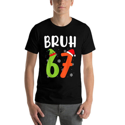 Funny Bruh 67 Christmas Pajamas Six Seven Xmas 6-7 Meme  Classic T-Shirt