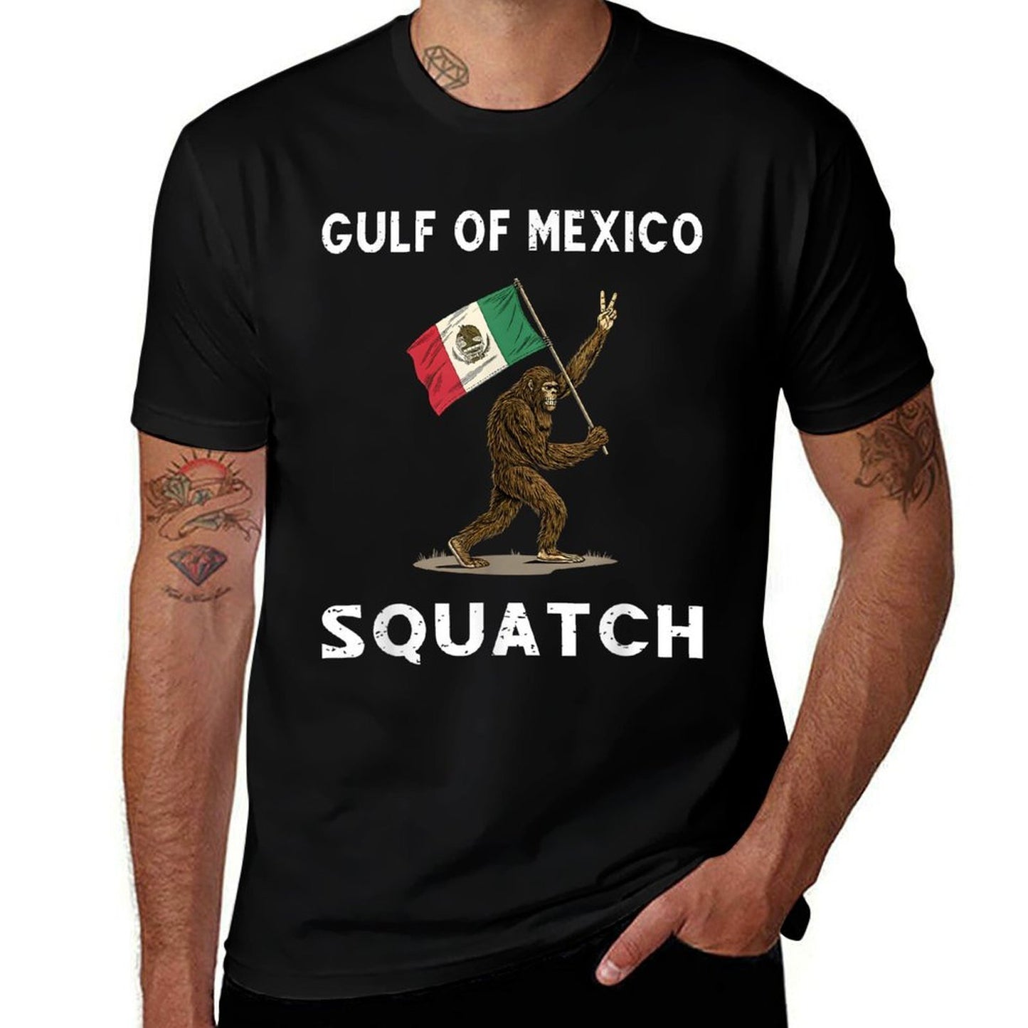 Gulf of Mexico Squatch Gulf of USA America Est 2025  Eco-friendly Material T-Shirt