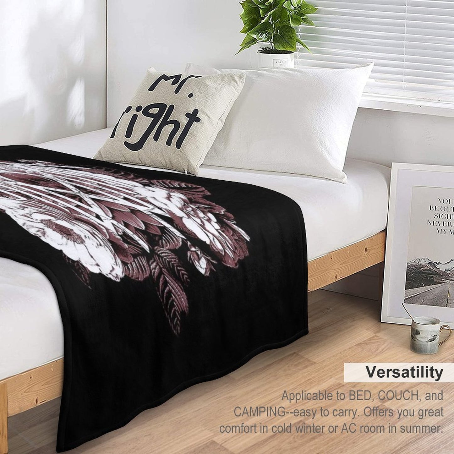 Official Merchandise Sleep Token - Her Heart Blooms Beneath A Crimson Rose Velvety-soft Throw Blanket