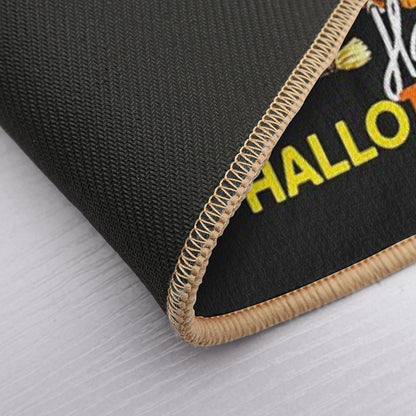 Happy HalloThanksMas Flamingo Holiday Party Halloween  Eco-Friendly Bath Mat