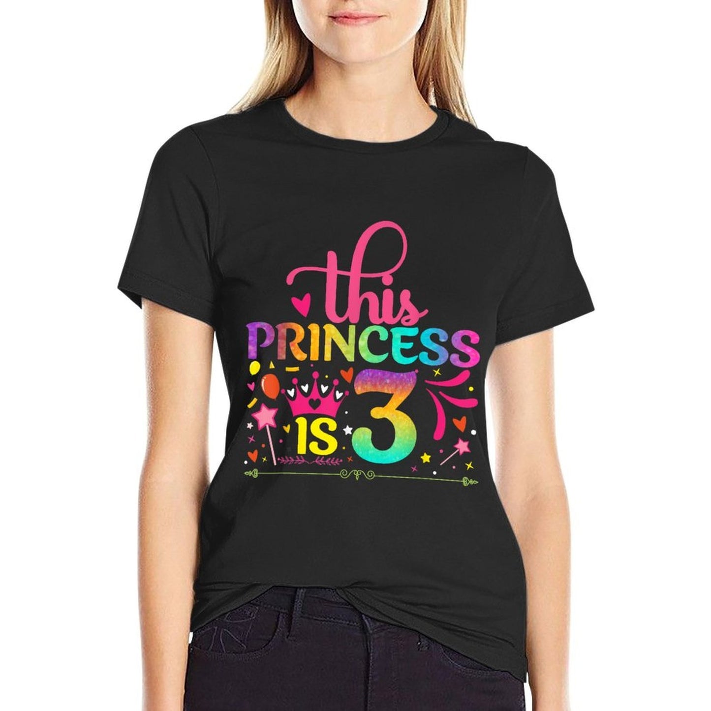 Daughter Birthday 3 Years Old Princess Girl 3rd B-day Funny  Odor-resistant T-Shirt
