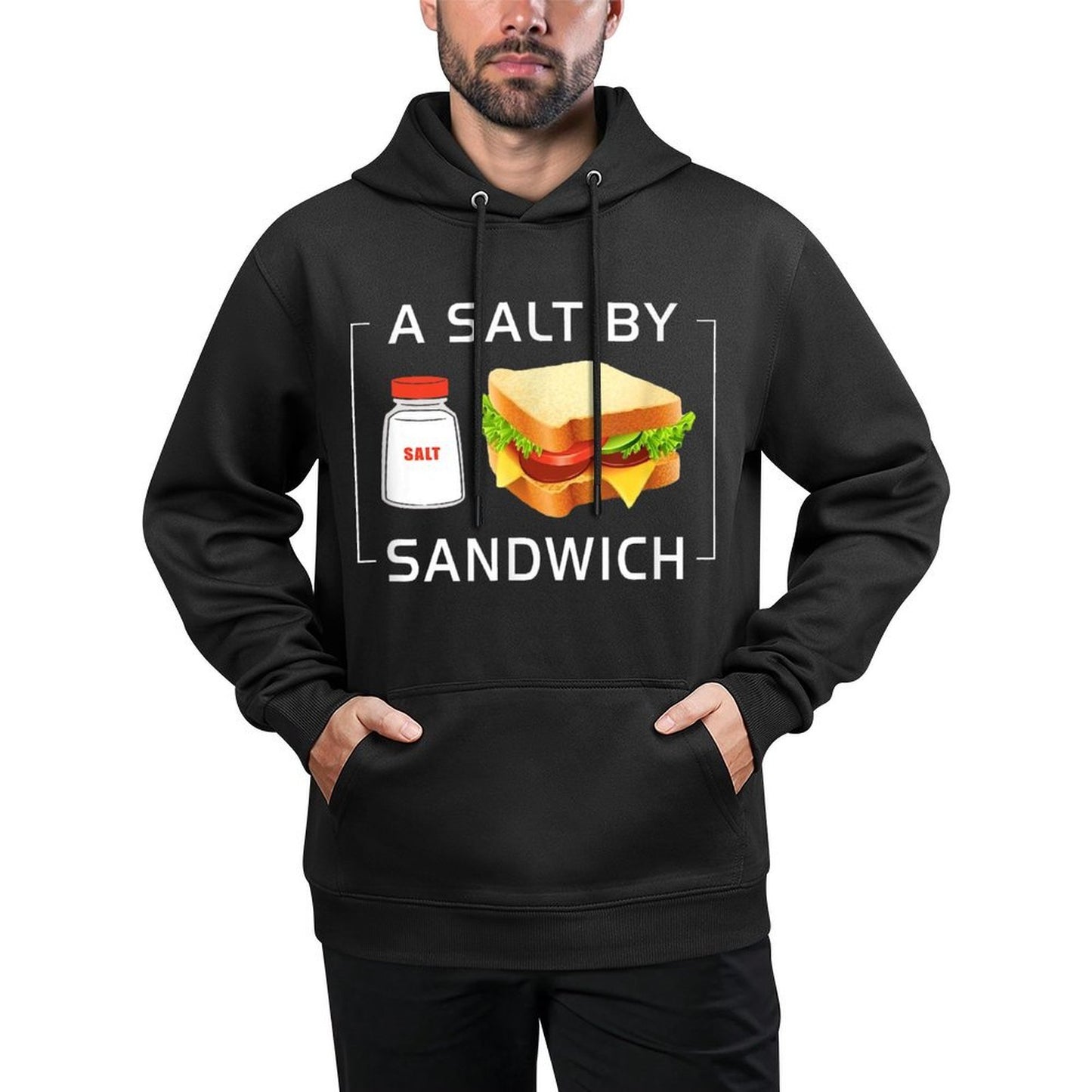 A Salt by Sandwich Guy Throws Funny Assault Sub Joke Meme Relaxed Fit Hoodie