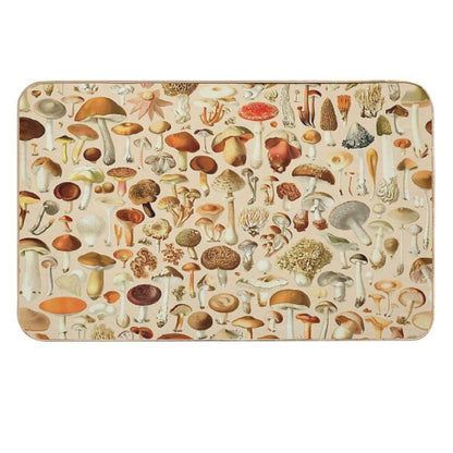 Vintage Mushroom Designs Collection  Multi-Purpose Bath Mat