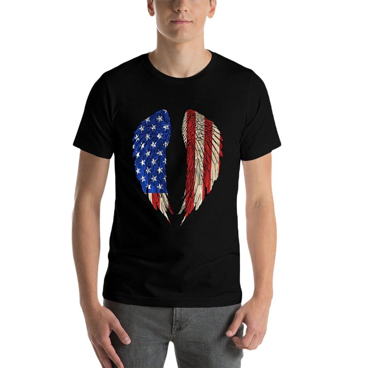 Angel Wings American Patriotic 4th Of July Comfortable T-Shirt
