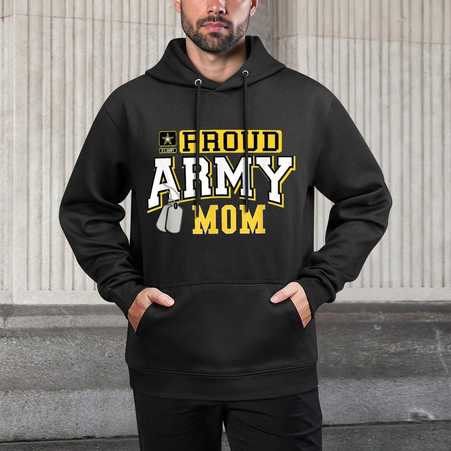 Proud Army Mom Military Pride T Versatile Streetwear Hoodie