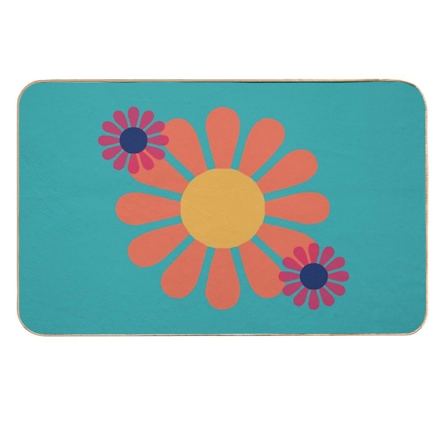 Groovy Flower  Stain-Proof Bath Mat