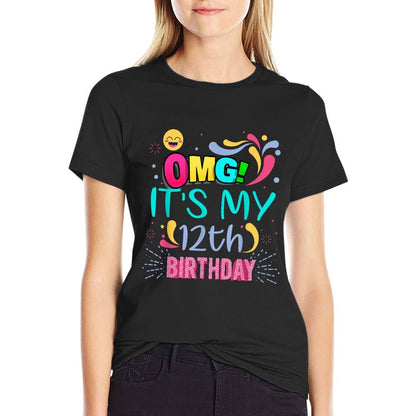 OMG It's My 12th Birthday Gift for 12 Years Old Birthday  Slim-fit Cut T-Shirt