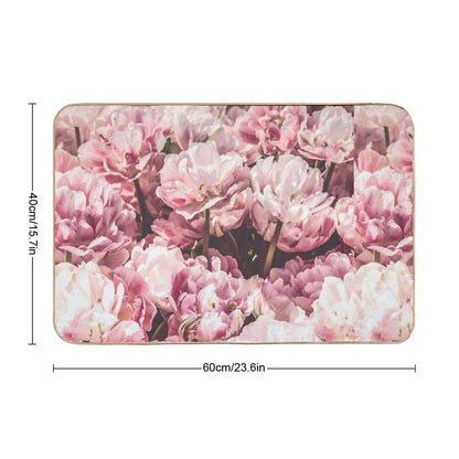 Romantic Pink Peonies, Peonies, Pink Peonies  Long-Lasting Bath Mat