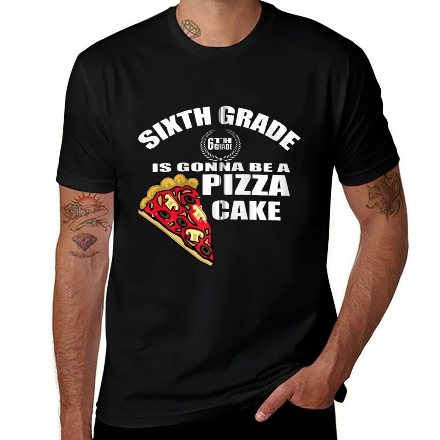Sixth Grader BTS Clothes Kid T 6TH Grade Pizza Zip  Classic T-Shirt