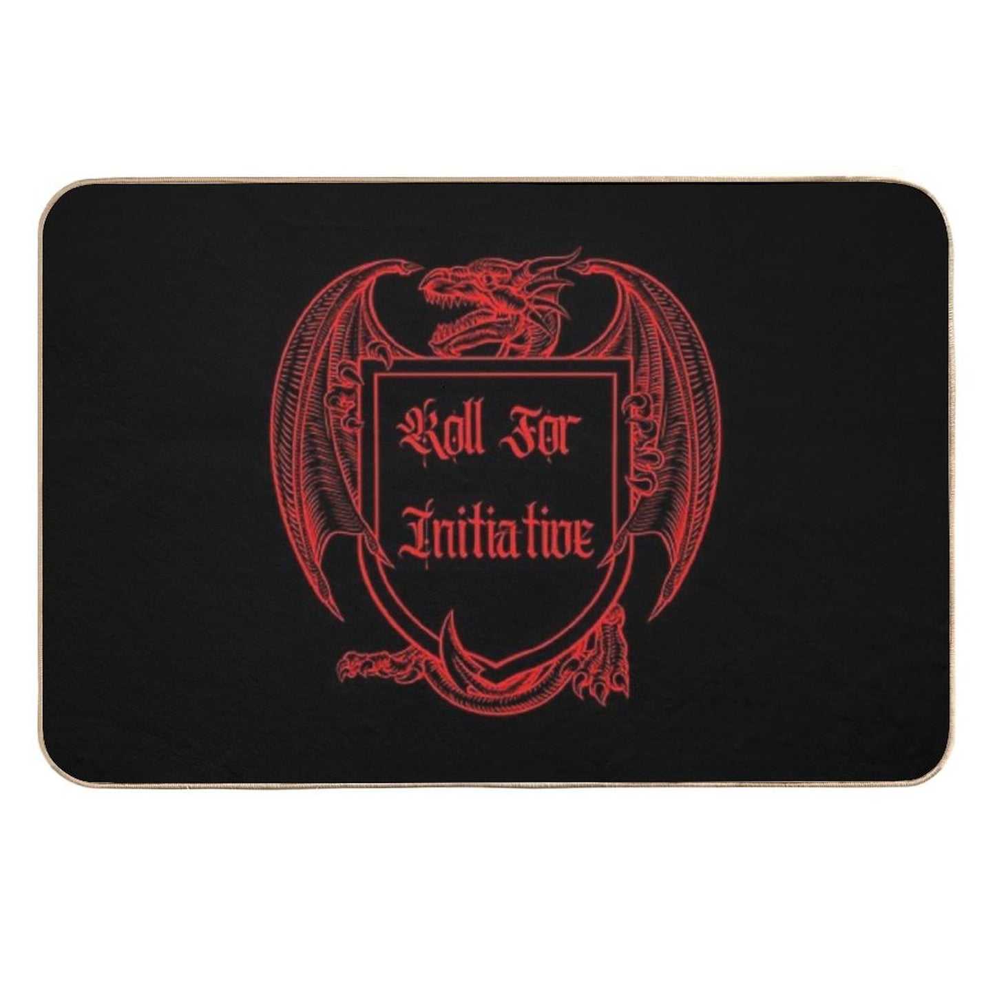 Roll for Initiative (Red Crest)  Long-Lasting Bath Mat