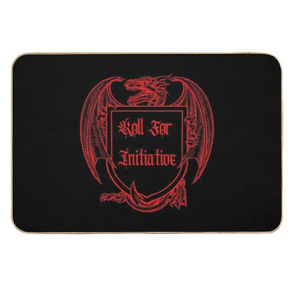 Roll for Initiative (Red Crest)  Long-Lasting Bath Mat