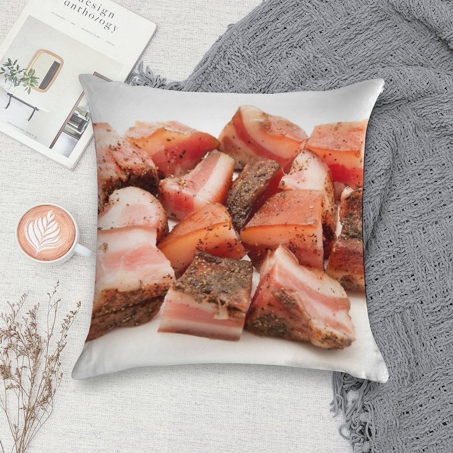Italian Guanciale Soft Luxury Feel Throw Pillow
