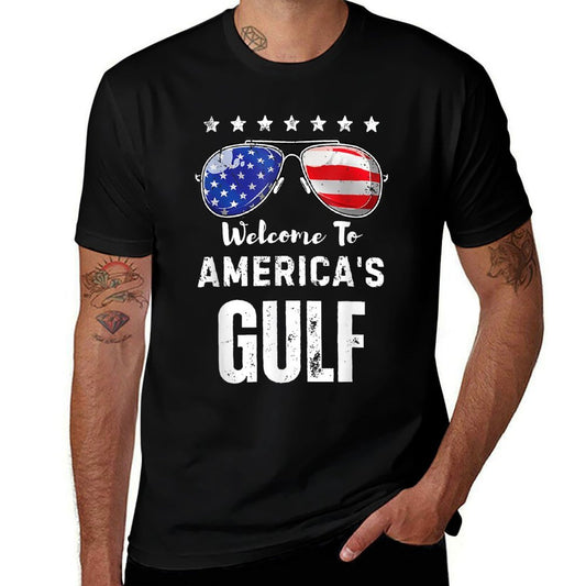 WELCOME TO AMERICA'S GOLF MAKE GULF GREAT AGAIN TRUMP FUNNY  Graphic-printed T-Shirt