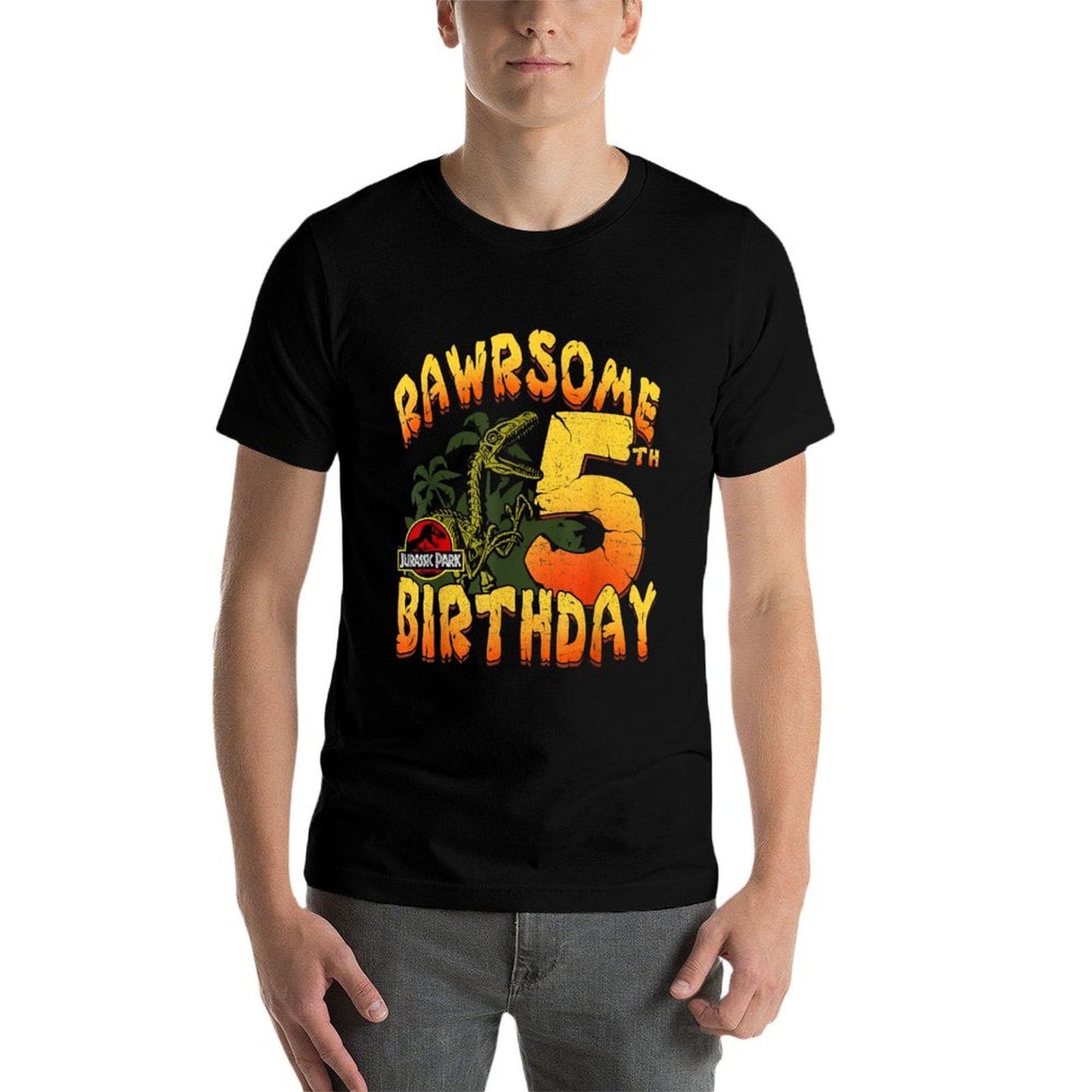 Jurassic Park Rawrsome 5th Birthday  Classic T-Shirt