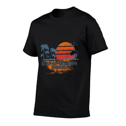 Gulf of Mexico Est. 1550 Retro Vintage Beach Gulf of Mexico  Trendy Pattern T-Shirt