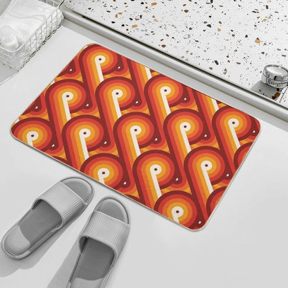 Disco Circles Geometric Pattern – “The Rogue” Palette  Long-Lasting Bath Mat