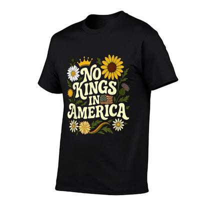 No King In American Retro Floral 70s Democracy Women  Stretchy T-Shirt