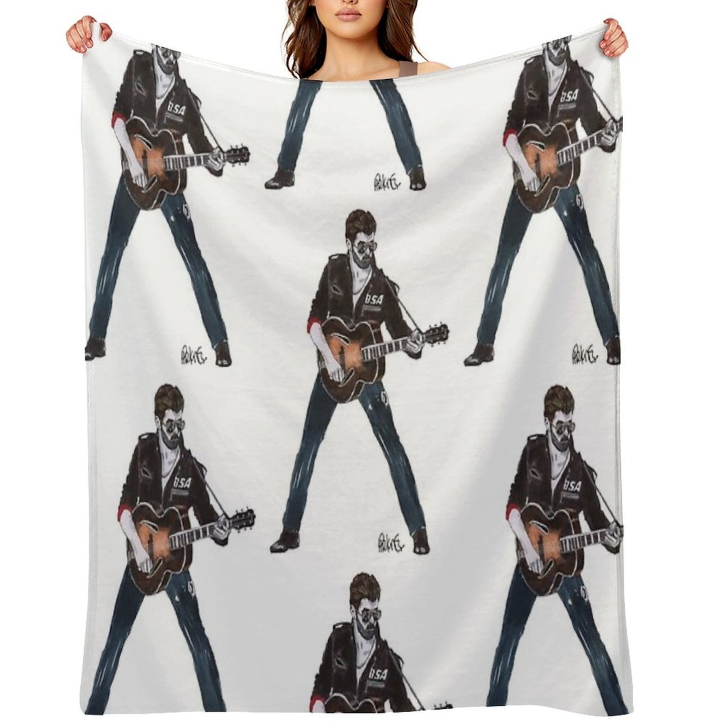 George  Michael Sustainable Throw Blanket