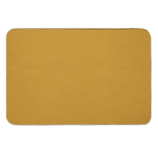 Dark Mustard Yellow Solid Durable Bath Mat