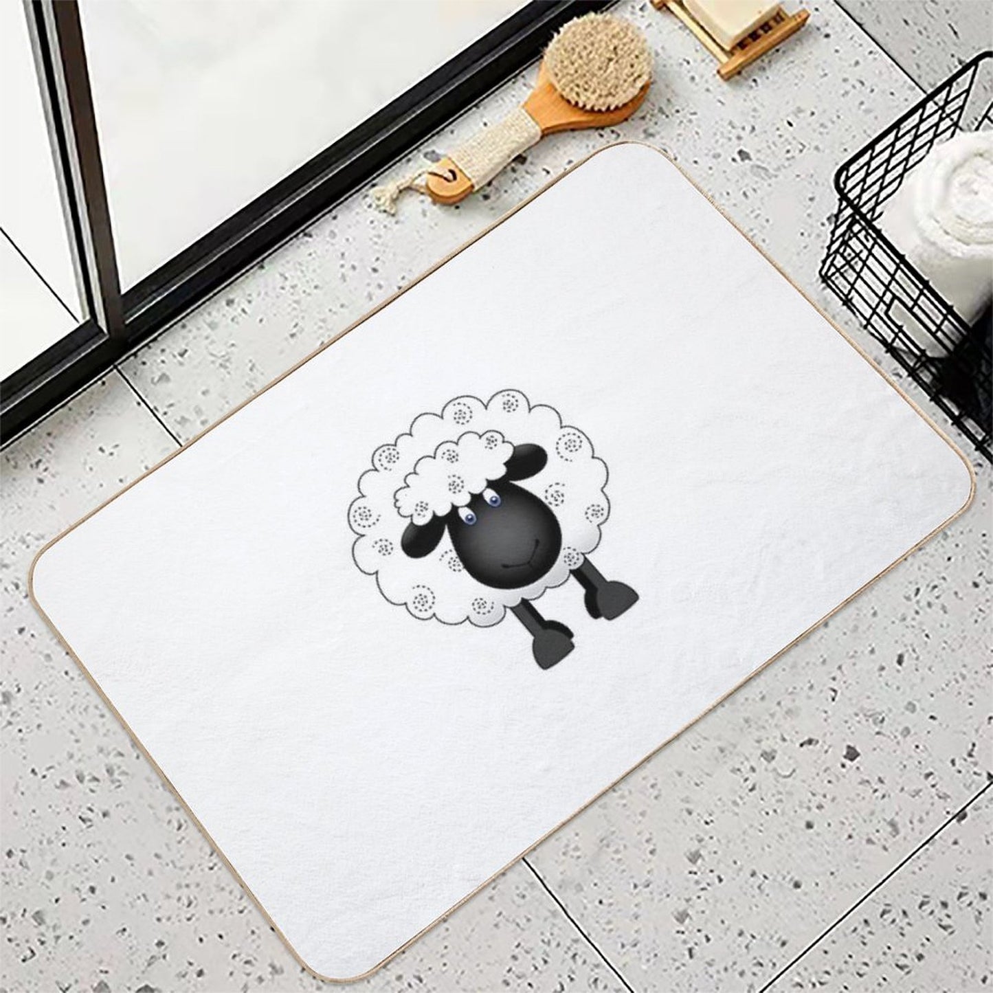 Shelby The Sheep  Non-Slip Bath Mat
