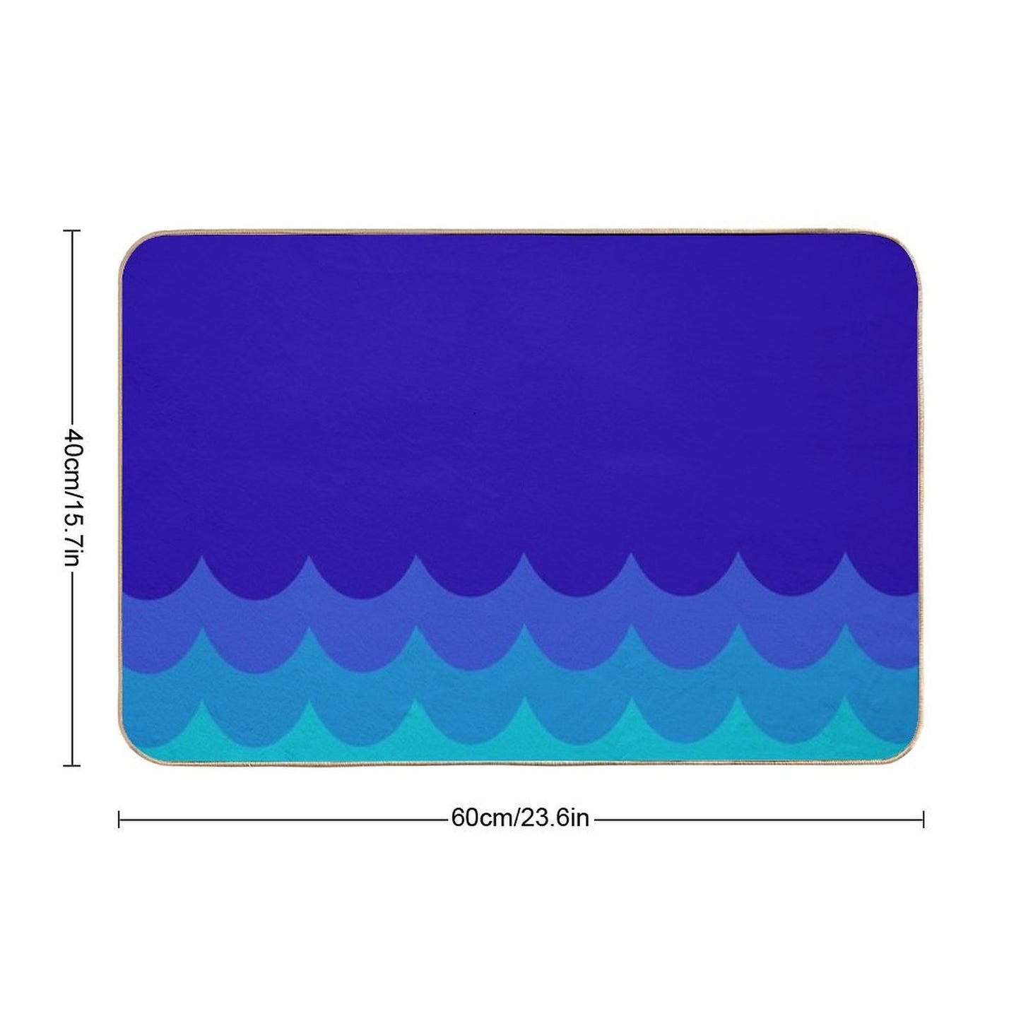 Blue Ocean  Stain-Proof Bath Mat