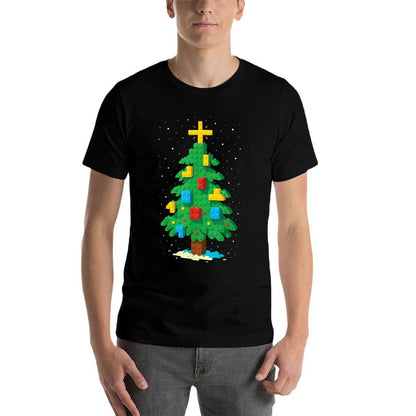 Block Building Builder Brick Master Builder Christmas Tree  Easy-care T-Shirt