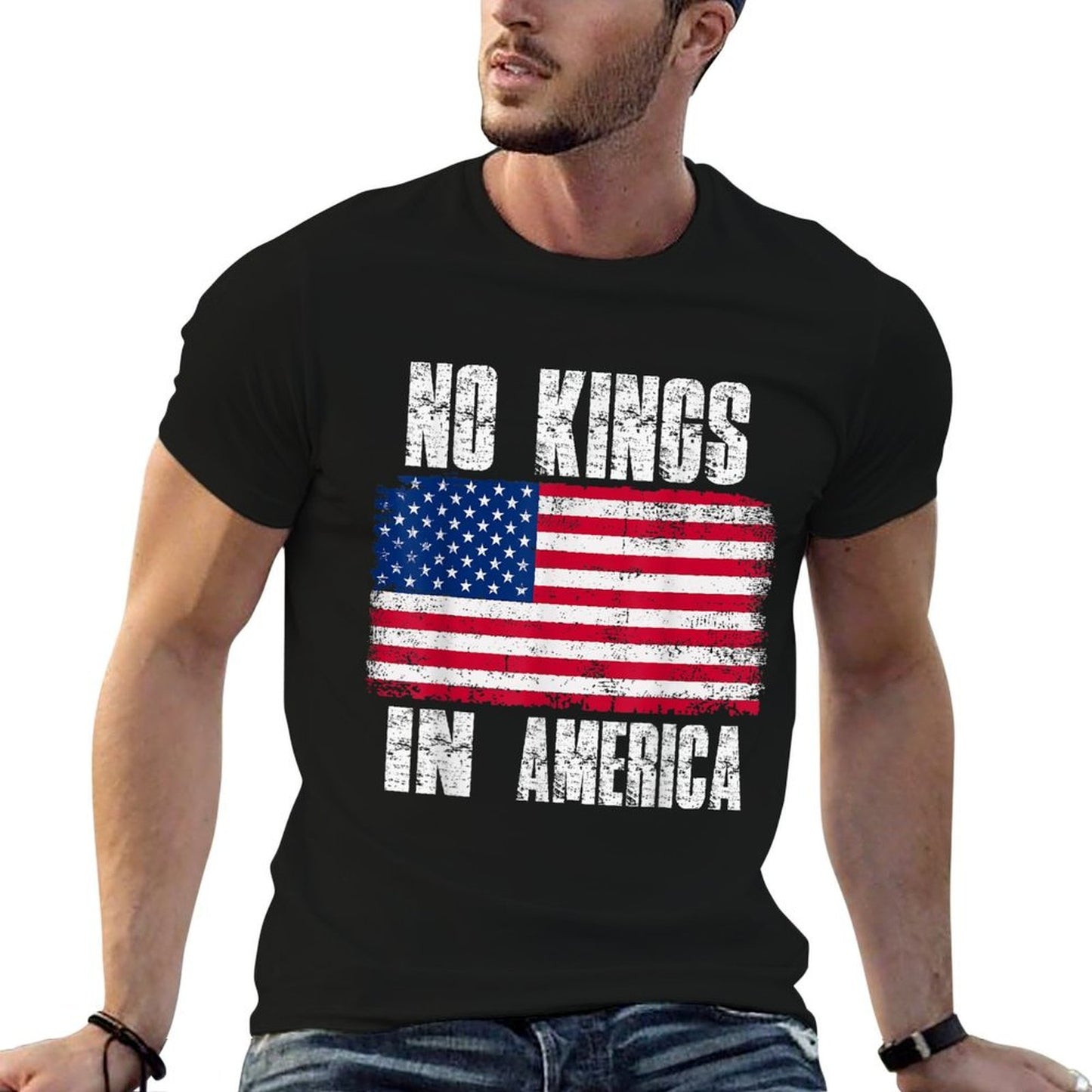 No Kings In America Since 1776 USA  Relaxed-fit T-Shirt
