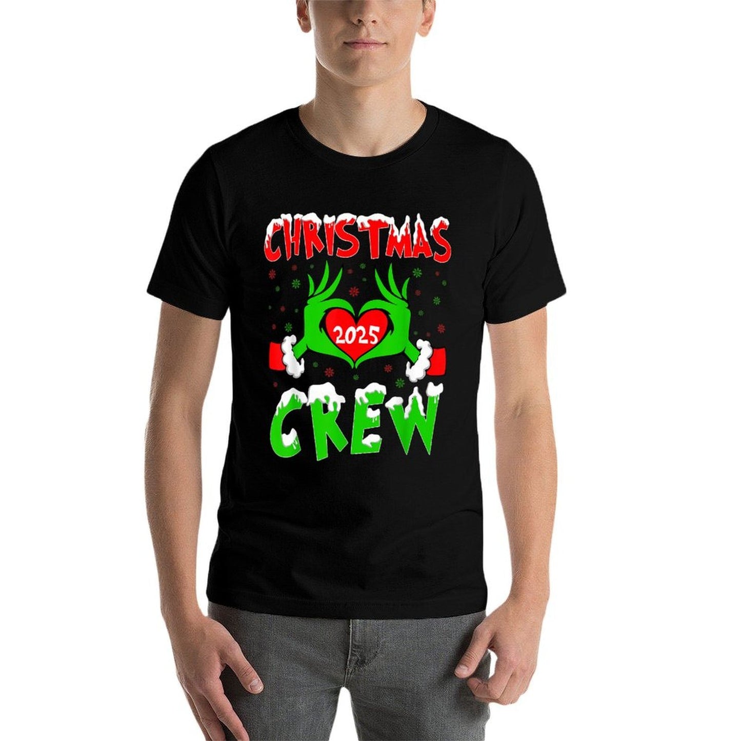 Christmas Crew 2025 Xmas Snow Santa Family Pajamas Holiday  Classic T-Shirt