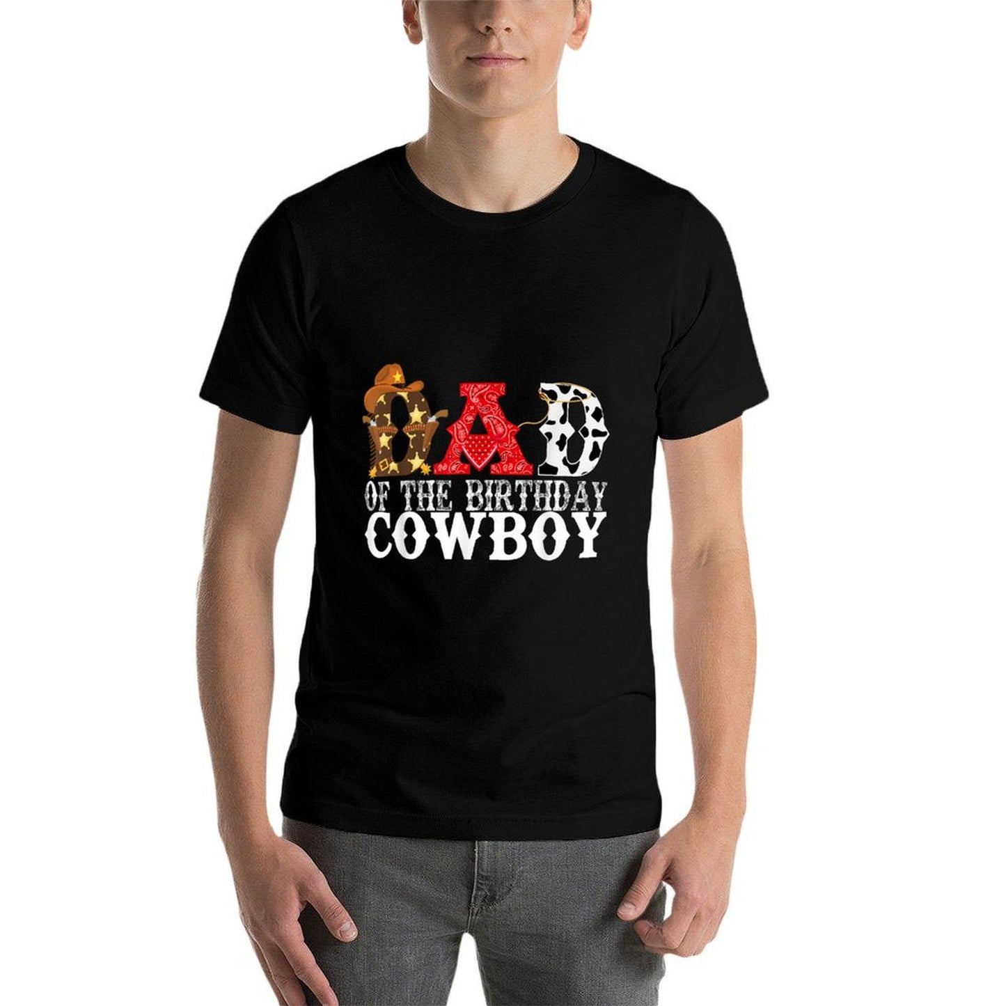 Dad 1st First Birthday Cowboy Western Rodeo Party Matching  Versatile T-Shirt