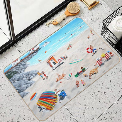 Dog Day Afternoon  Rapid-Drying Bath Mat