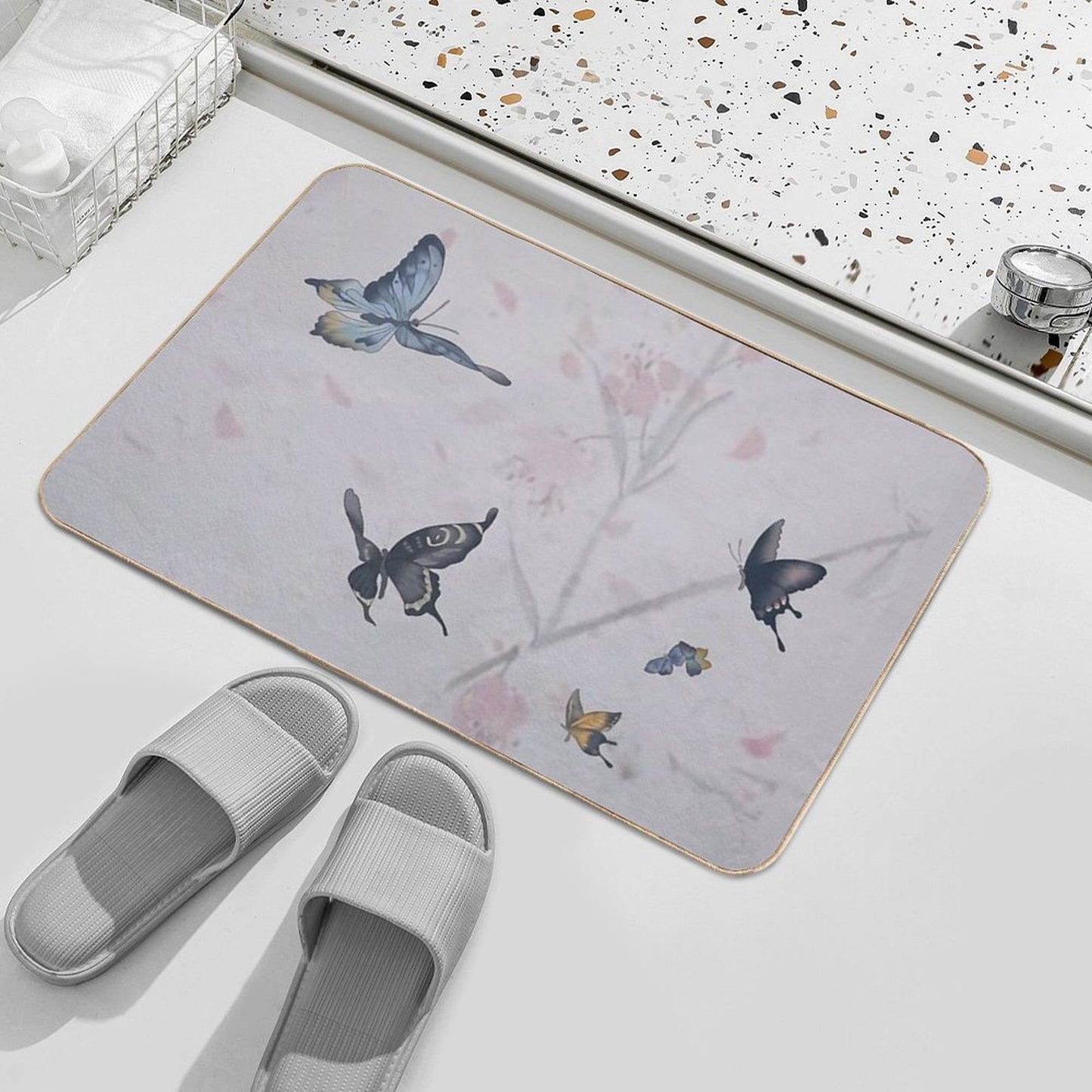 Lovers of The Red Sky Butterfly Fanart  Multi-Purpose Bath Mat