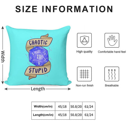 D20 Chaotic Stupid Soft Anti-Pilling Throw Pillow