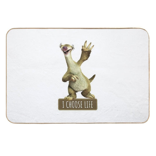 Sid I Choose Life, Sloth I Choose Life  Rapid-Drying Bath Mat