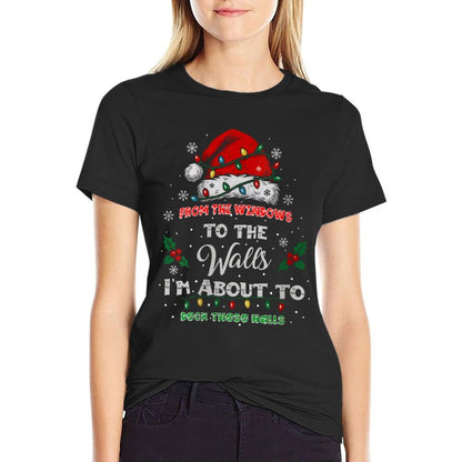 Womens from The Windows to The Walls Deck These Halls Lights Xmas  Vintage-inspired T-Shirt