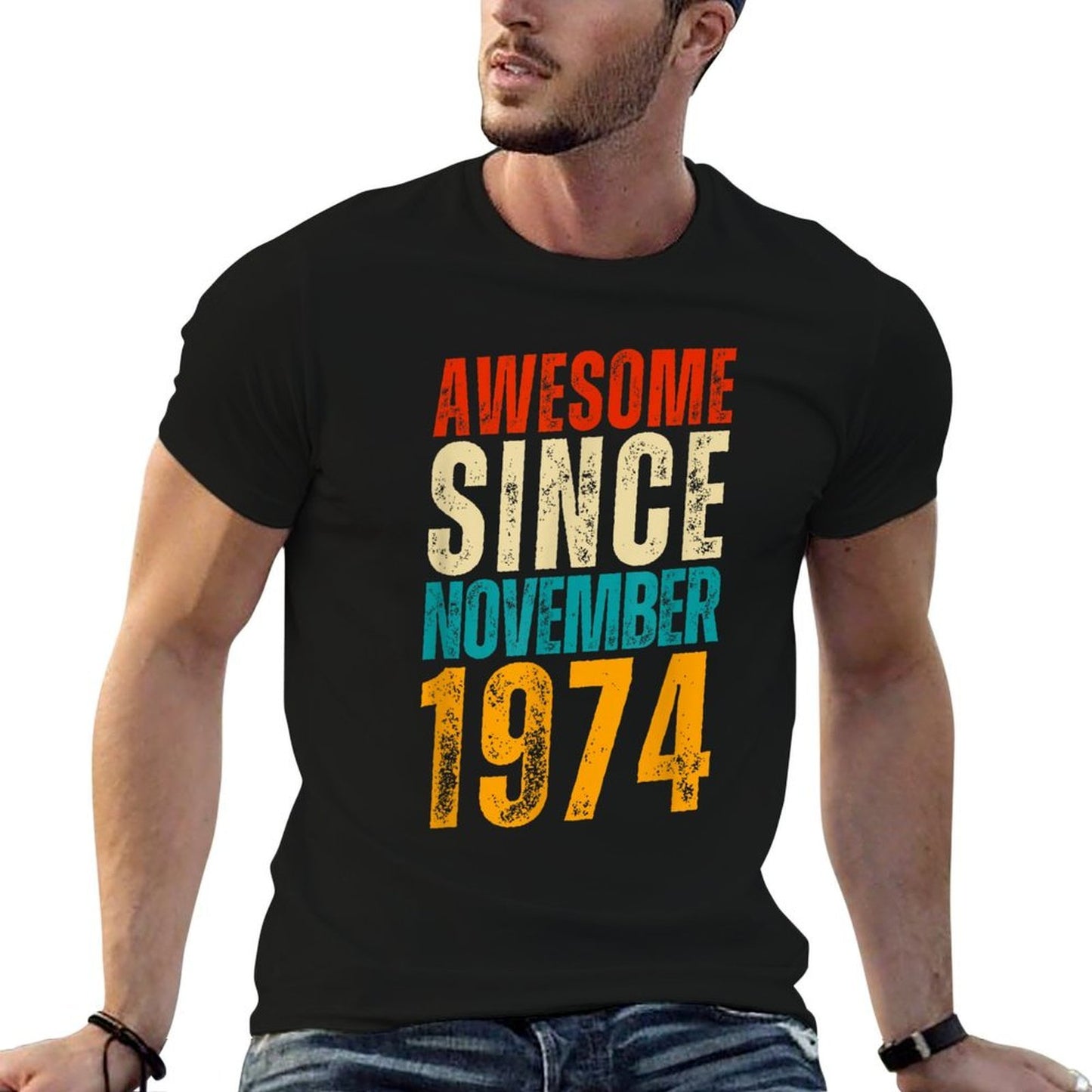 Awesome Since November 1974  50 Years Old  50th Birthday  Moisture-wicking T-Shirt