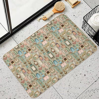 Nostalgic Fragrance Bottles  Toxin-Free Bath Mat
