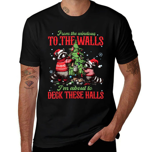 from The Windows to The Walls Im About to Deck These Halls  Oversized Silhouette T-Shirt