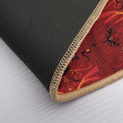 Red Samurai Shaman  Slip-Resistant Bath Mat