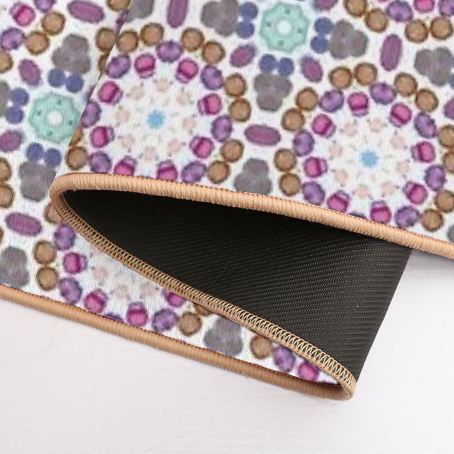 Mediterranean Mosaic Tiles  Azulejo  Slip-Resistant Bath Mat