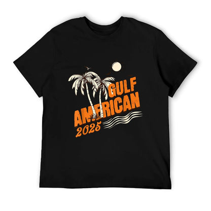 Retro Vintage Gulf Of US American Flag America 2025 Durable T-Shirt