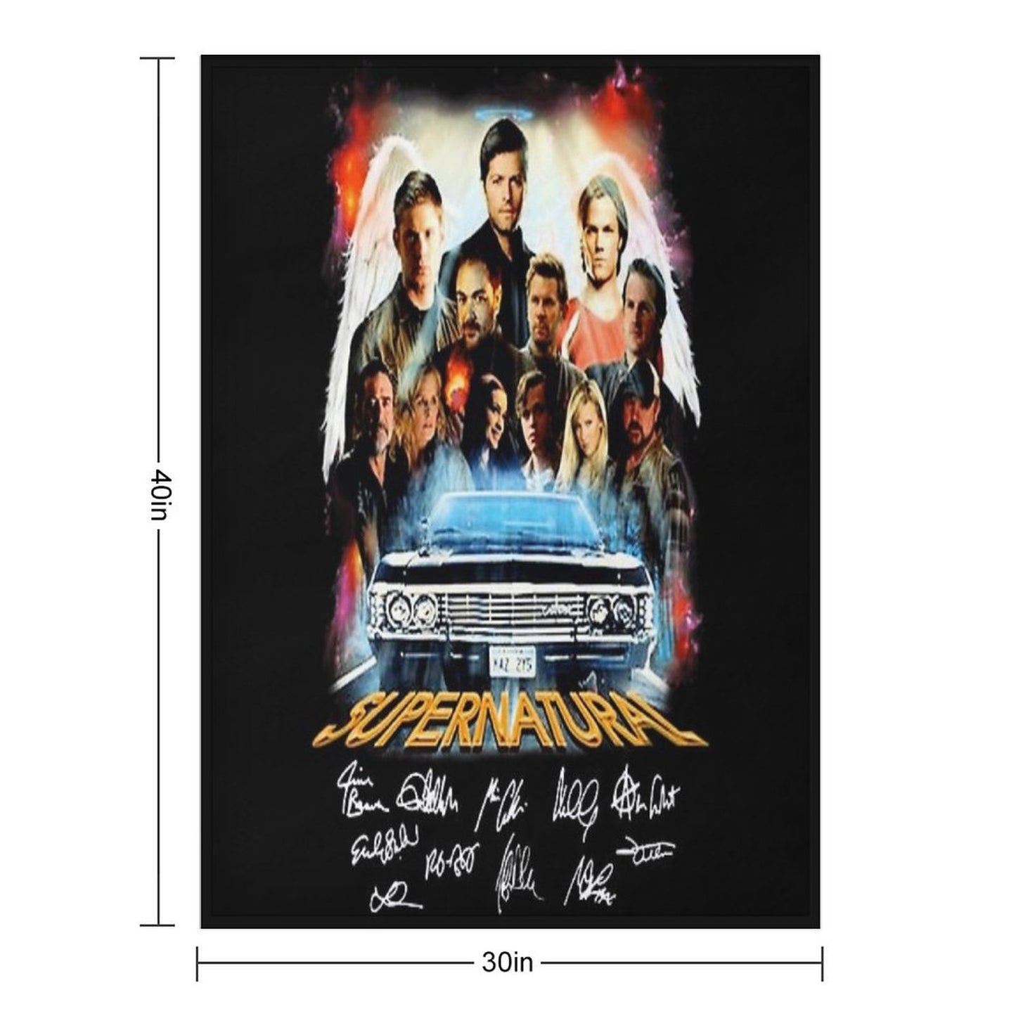 Supernatural Characters Machine-washable Throw Blanket