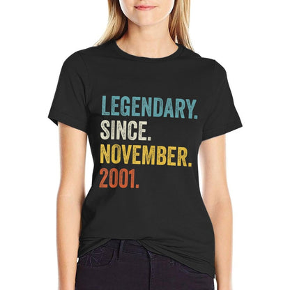 Legendary Since November 2001 21st Birthday  Durable T-Shirt
