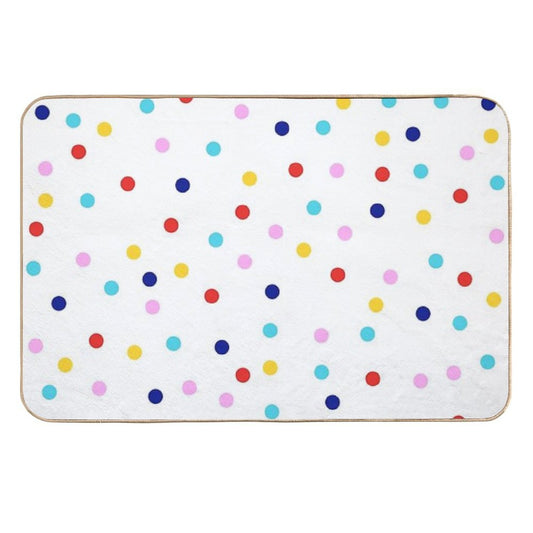 Cute Colorful Dots  High-Traffic Bath Mat
