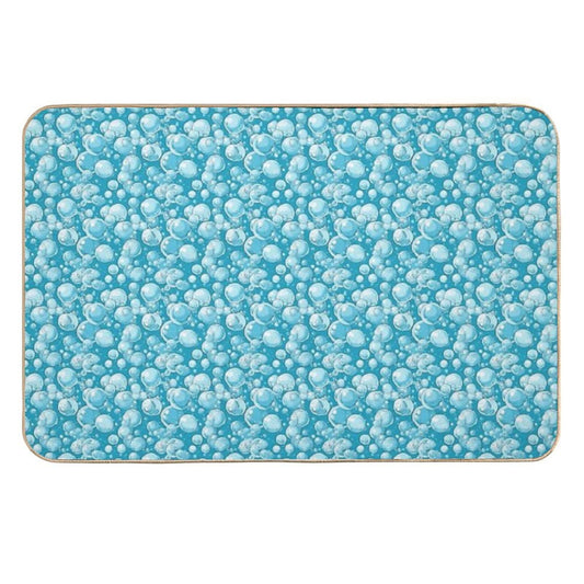 Water Bubble Pattern on Blue Background for Summer - Summer Bubbles  Multi-Purpose Bath Mat