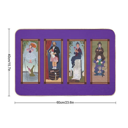 Minimalist Haunted Mansion Stretching Room Portraits  Versatile Bath Mat