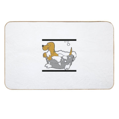 Puppy in Bath Tub  Slip-Resistant Bath Mat