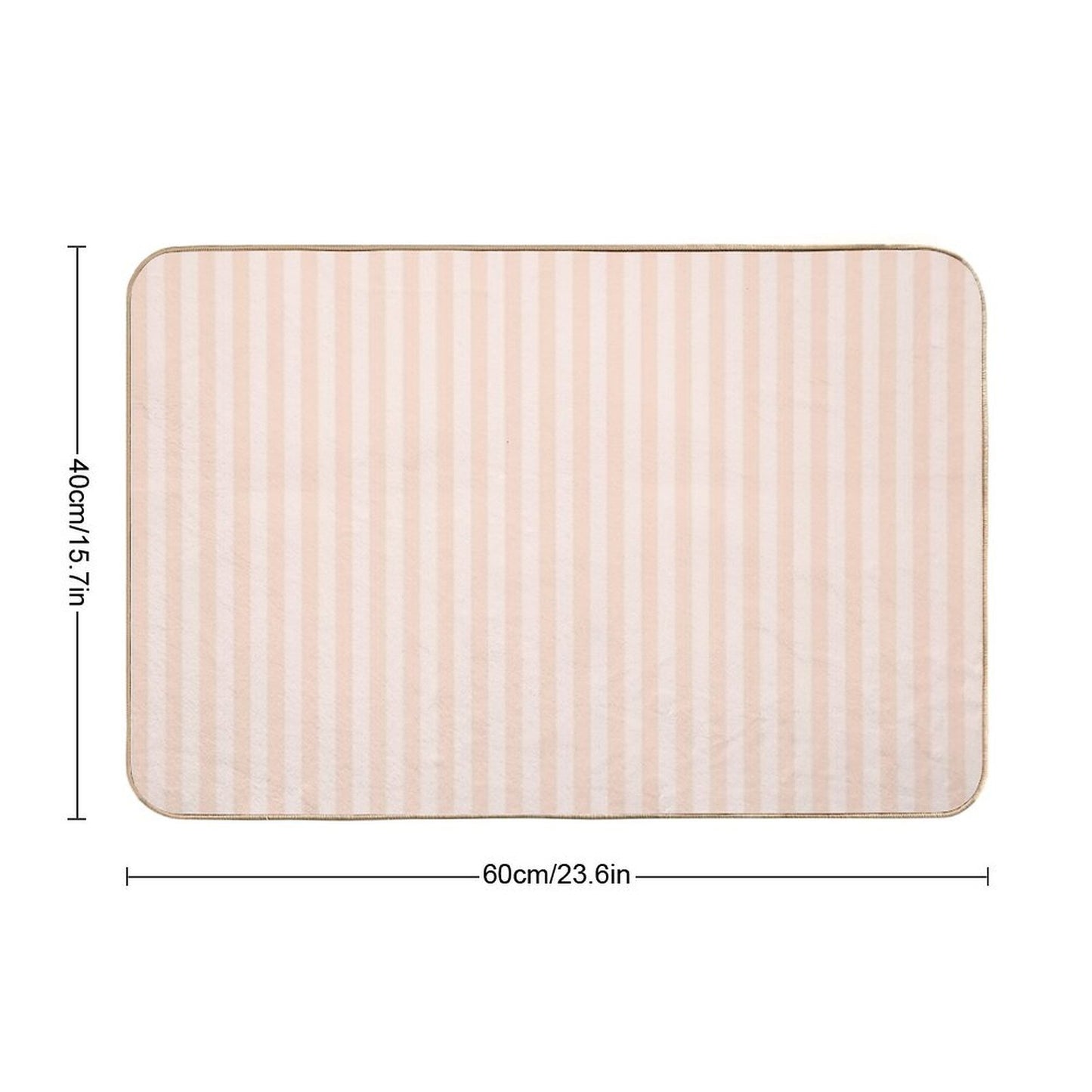 Blush Stripes, Peach Fuzz Durable Bath Mat