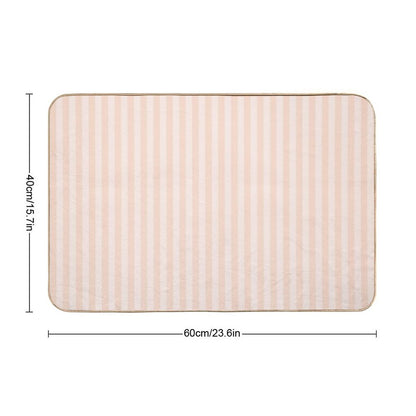 Blush Stripes, Peach Fuzz Durable Bath Mat