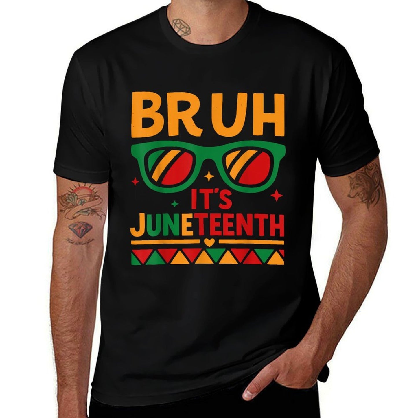 Bruh Its Juneteenth Teacher Cool Juneteenth Boys Girls Kid  Eco-friendly Material T-Shirt