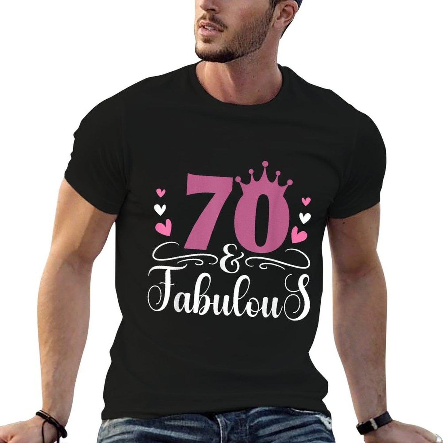 70 & Fabulous Queen Crown 70 Year Old 70th Birthday  Breathable T-Shirt